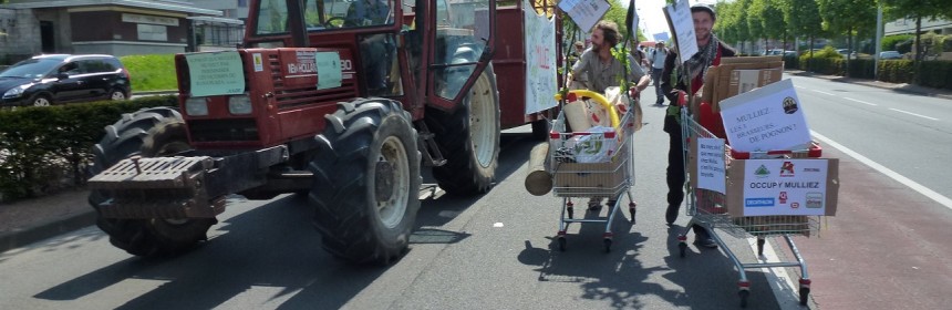 Marche Roubaix Néchin Anti Mulliez Ferme des Bouillons. Photo : automédia Bouillons