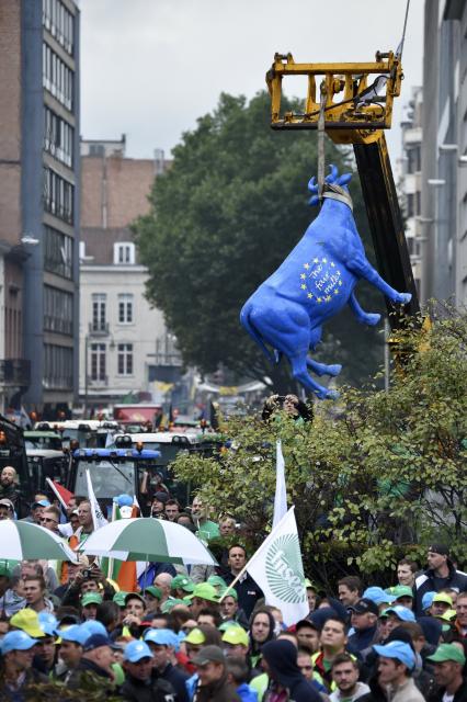 Manifestation des agriculteurs à Bruxelles - europe