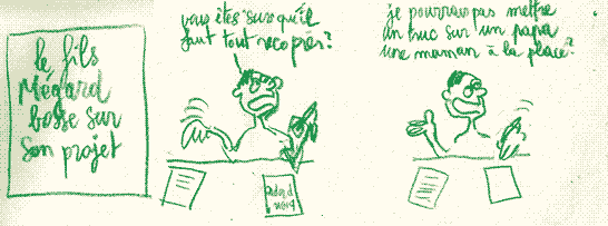 Baptiste Mégard rédige son projet pour la ferme des Bouillons